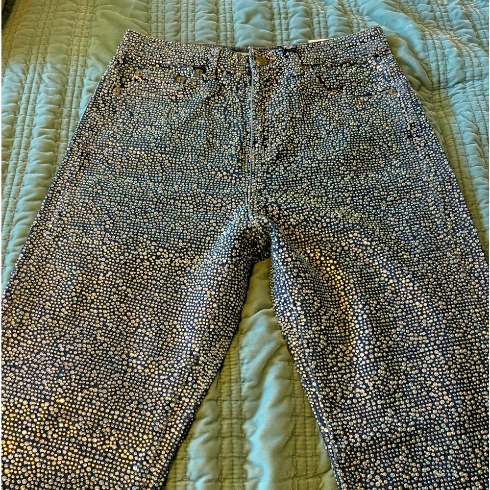 Topshop Limited Edition Crystal jeans 28x30. NWT